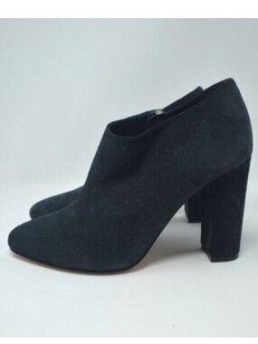 JEAN-MICHEL CAZABAT Black Zippered Sparkly Leather Booties Size EU 36